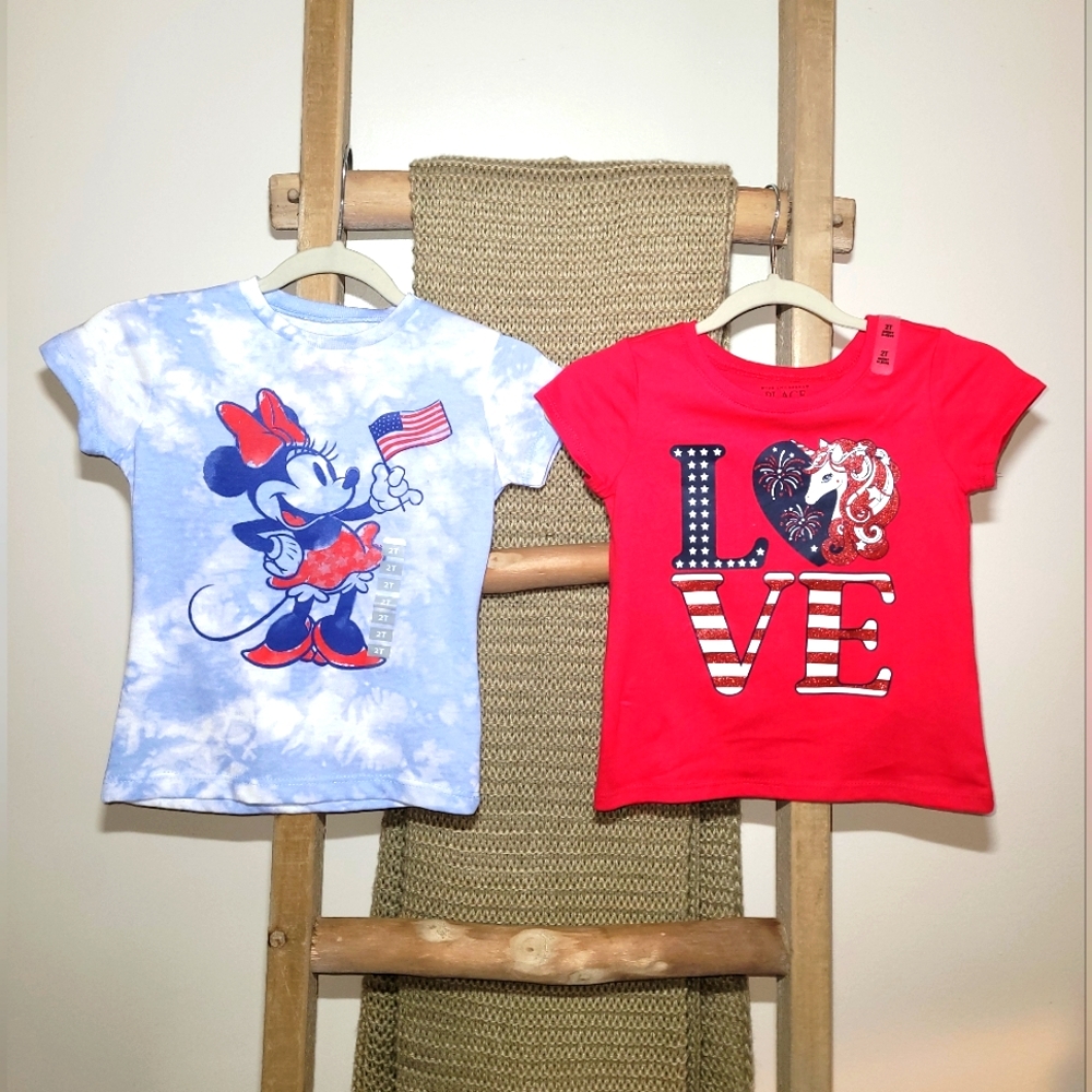 (2) Toddler Girl T-Shirts🇺🇲